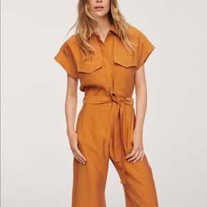 Lyocell jumpsuit with belt